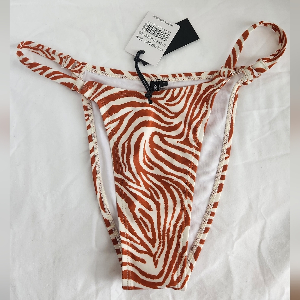Kendall & Kylie Rust Abstract Tiger Swim Bottoms